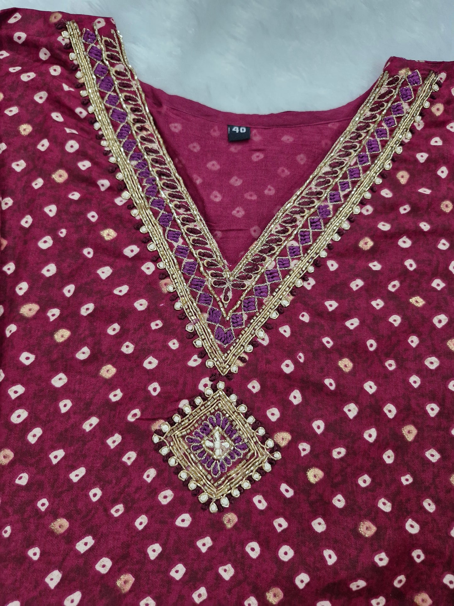 Royal Maroon Suit with Embellished Detailing